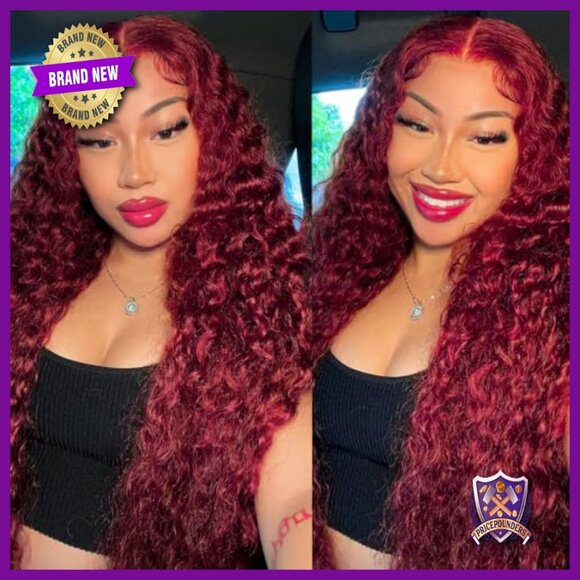 26 Inch Human Hair Lace Front Wig Deep Wave 13x6 HD Glueless main image 6